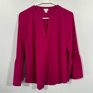 J Crew Semi-sheer Blouse Size Medium